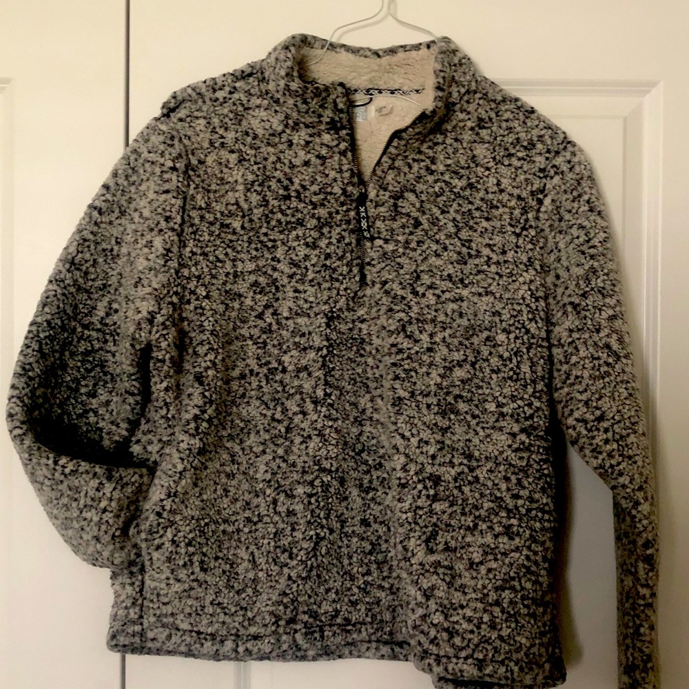 Faux Sherpa 1/4 zip jacket M